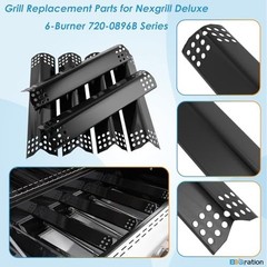 Grill Parts Replacement Kit for 6-Burner Gas Grills – Heat Shield & Flame Tamer
