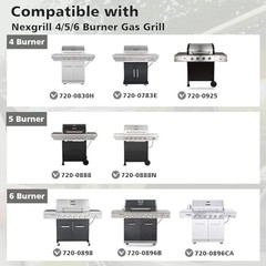 Grill Heat Plates Replacement Parts for 5 Pack Porcelain Steel Heat Plates