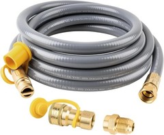 15 Feet 1/2 Inch ID Natural Gas Grill Hose, Flexible Gas Line Hose Low Pressu…