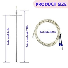 7″Temperature Probe Sensor Grill for Traeger, Z Grills 10002B/E 1000C 550A 7002B