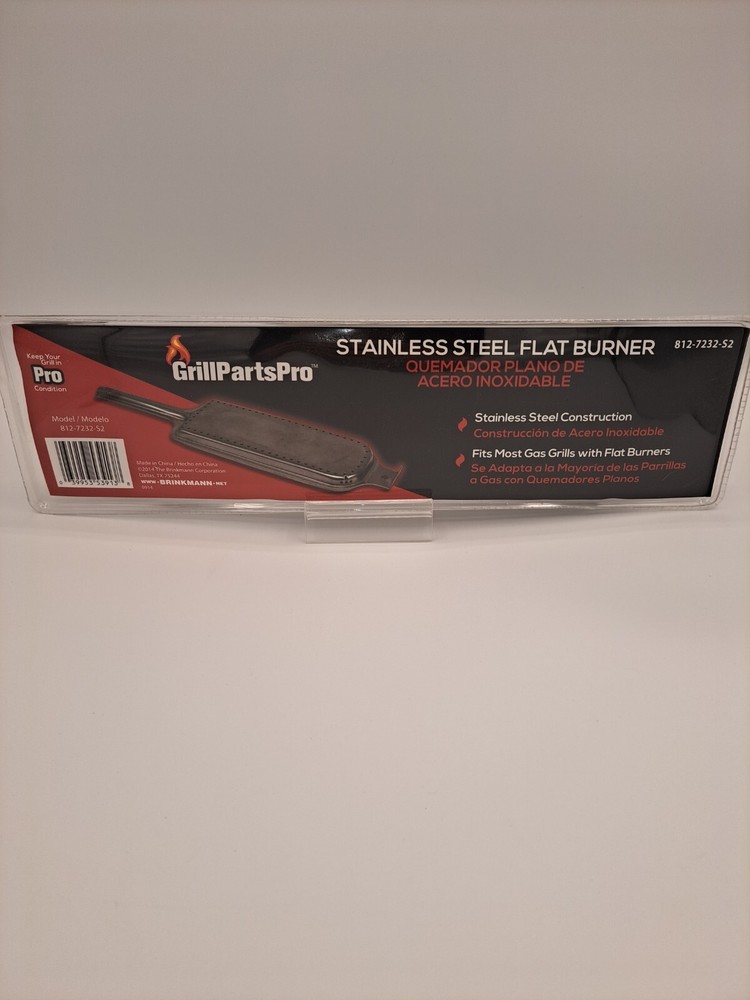 NEW Brinkmann GrillPartsPro Stainless Steel Flat Burner Replacement Universal