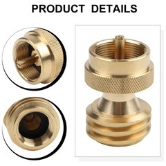 Solid Brass Steak Saver Propane Tank Adapter 1lb To 20lb Grill Bottle Converter