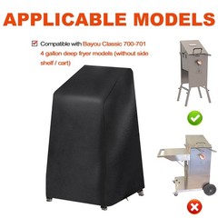 Deep Fryer Cover for Bayou Classic 700-701 Deep Fryer, 4 Gallon Deep Fryer Co…