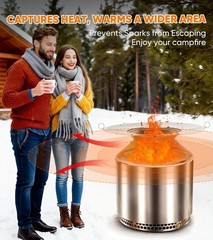 Heat Deflector with Mesh Spark Screen for Solo Stove Bonfire 19.5″, Durable 3…