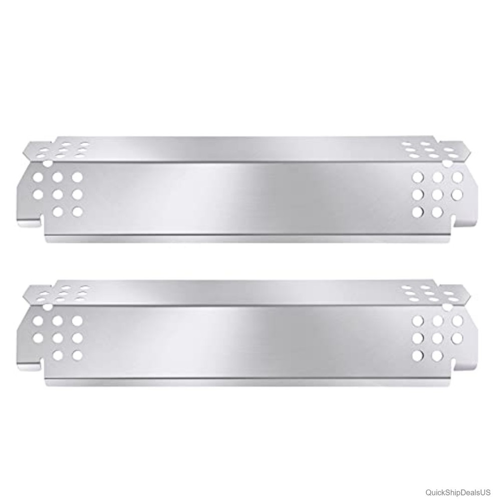 Stainless Steel Grill Heat Plate 2 Pack 14 9/16 Inch Flame Tamer for 2 Burner