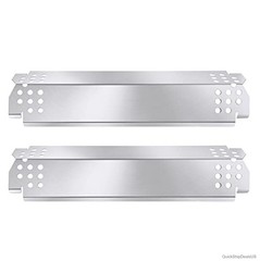 Stainless Steel Grill Heat Plate 2 Pack 14 9/16 Inch Flame Tamer for 2 Burner