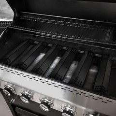 Grill Heat Plates Porcelain Burner Covers 5 Pack Flame Tamer for Gas Grills