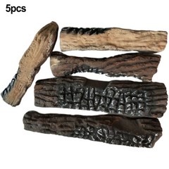 Set of 5 Artificial Logs for BioEthanol or Gas Fireplaces (67 characters)