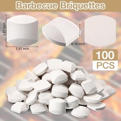 100 Pcs Ceramic Briquettes for Gas Grill, Ceramic Briquettes Grill Bricks for…