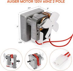 Upgraded 2.0 RPM Auger Motor Replacement Parts for Traeger, Pit Boss Wood Pellet