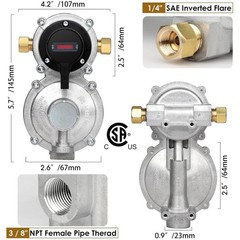2-Stage Auto Changeover LP Gas Regulator Kit