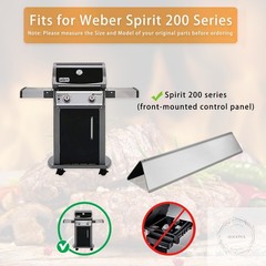 Flavorizer Bar Replacement for Weber Spirit I & II 200 Series, Spirit E210, S210