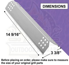Outdoor Bazaar 6 Pcs Flame Tamers for Nexgrill 6 Burner Heat Shields, Stainle…