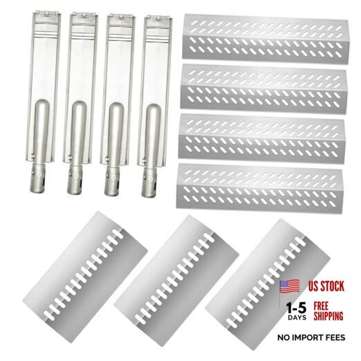Stainless Steel 4pcs 16631 Flame Tamer Flavor bar Stainless Steel 4+3+4burners