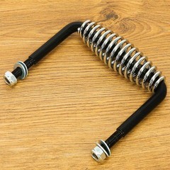 6″ BBQ Smoker Spring Handle w/Mounting Bracket Grill Wood Stove Replacement
