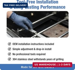4Pack 304 Stainless Steel Adjustable Carryover Tubes – 5″-9.5″ Universal Crossov