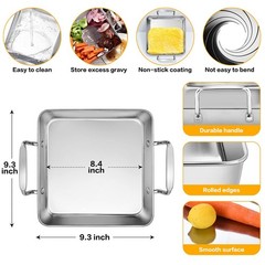 HaSteeL Beer Can Chicken 1 Pan +1 Rack + 1 Brush, Rosating Pan+Chicken Holder