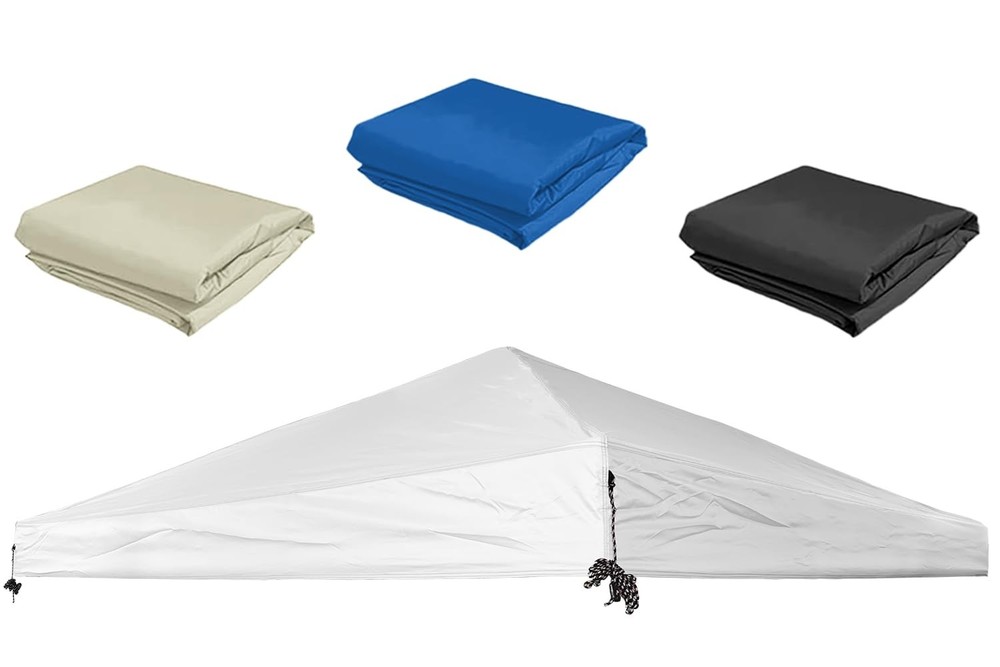 10×10 Canopy Top,Sliver-Coated Pop Up Canopy Tent Top Cover Roof with Ropes a…