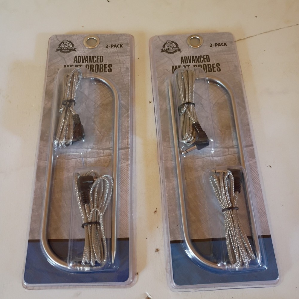 2 Pit Boss Smoker 2 Pack Advanced Meat Temperature Probes Woven Wire 67297 NEW