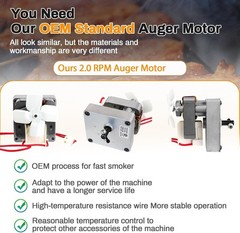 Auger Motor Fan Ignitor Burn Pot Kit for Traeger & Pit Boss Grills