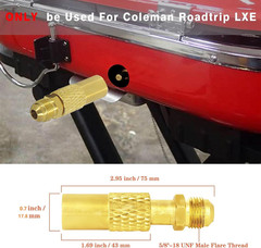 MCAMPAS QCC1 Universal Grill Regulator Hose with Coleman Threaded Regulator for