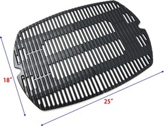 7646 7584 Cast Iron Cooking Grates Replacement for Weber Q300 Q320 Q3000 Q3200