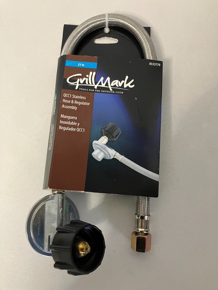 Grill Mark 21” QCC1 Stainless Hose & Regulator Assembly 8533770 NEW