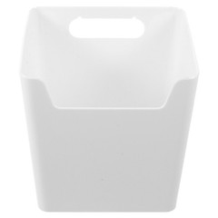 1 Set White Plastic No Drill Ice Scoop Storage Bin Adhesive Cabinet Door Caddy