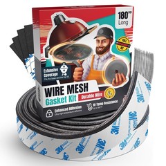 Mesh Gasket Kit Fit for Kamado Joe Big Joe – 180″ Fiberglass Gasket Replacement