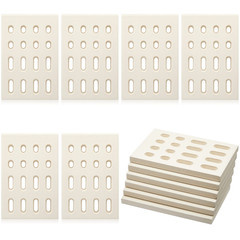 Treela 6 Pcs Ceramic Flame Tamer Replacement Radiant Ceramic Brick Grill
