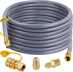 48FT 1/2″ Natural Gas Hose for Generator Grill Quick Connect CSA Certified