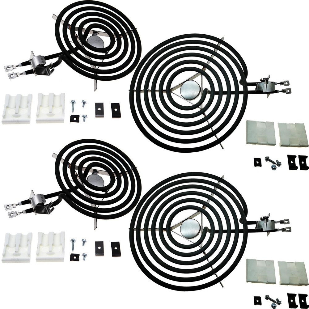 Electric Range Burner Element Unit Set 235217 8” & 235210 6” GE Hotpoint RCA 4