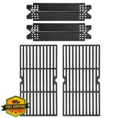 Criditpid 2pc Grill Grates and Heat Plates for Nexgrill 720-0864M 2-Burner