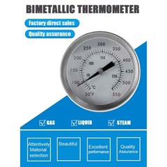 304 Stainless Steel For Dial Thermometer 50-550 F Range 2.95 inch Threaded Stem