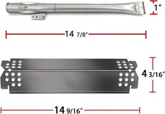 Parts Kits for Nexgrill 2 Burner 720-0864M Grill, 16 15/16″ Grates, Heat Plat…