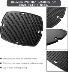 7582 Griddle Full Size Grill for Weber Q100 Q120 Q140 Q1000 Q1400