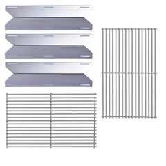17.75” Stainless Steel Heat Plate & 19.25” Cooking Grids Replacement for Gas Gri