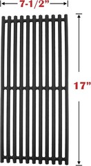 Replacement Cast Iron Grill Grates, Fits Charbroil 3 Burner Models – 17×7.5″