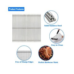 17.5″ Stainless Steel 7639 Cooking Grates for Weber Spirit 300 Series, Spirit…