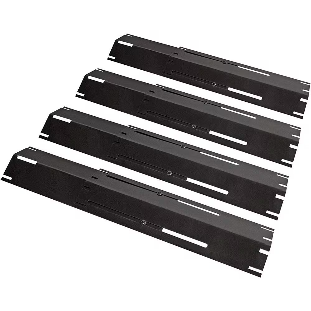 Universal Replacement Heavy-Duty Adjustable Porcelain Steel Heat Plate Shield, H