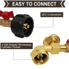 optheey Propane Refill Adapter with 4 caps, Yellow-Adapter 4 caps