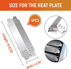Grill Heat Plate Replacement for Nexgrill 5 Burner Covers Members Mark BBQ Pro