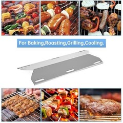 17.75” Stainless Steel Heat Plate & 19.25” Cooking Grids Replacement for Gas Gri