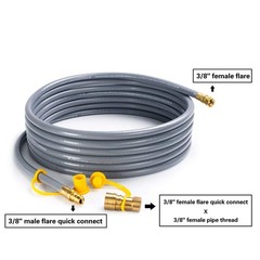 Hiland Dh22Qh1 20 Natural Gas Hose 60000 Btu Capacity One Size Gray Dh22+Qh1