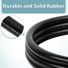 SHINESTAR 15In RV Propane Hose 2 Pack, 1/4″ 15 Inch – NPT Male, Black