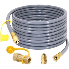 36 ft 1/2″ Natural Gas Hose with 3/8″ Quick Connect Fittings Propane Gas Hose