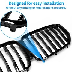 X5 G05 Gloss Black Kidney Grill Grille Fit for 2019 2020 2021 2022 2023 BMW X…