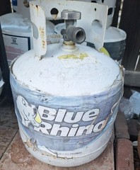 blue rhino propane tank, light gray, 15 lbs, Empty Tanks. Only 2 Left. Pick-up.