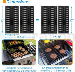 17″ Grill Grate for Charbroil Performance Tru-Infrared/Amplifire 2 Burner 463633