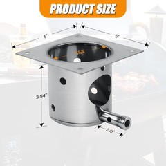 304 Stainless Steel Fire Burn Pot with Hot Rod Ignitor Kit for Pellet Grills
